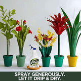Sparkle Plenty Silk Sensation Artificial Flower & Plant Leaf Cleaner and Shine - Fake Flower Dusting Spray - Silk Plant Cleaner Spray No Wipe - Drip Dry Cleaning Supplies for Artificial Tree (32oz)