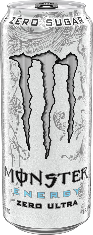 Monster Energy Zero Ultra, Sugar Free Energy Drink, 16 Ounce | Pack of 15
