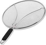 13 Inch Stainless Steel Grease Splatter Guard for Frying Pan - BergKoch Splatter Screen for Cooking Fried Chicken, Bacon, and Popcorn