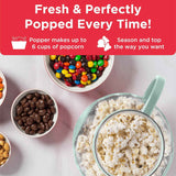 ecolution 1.5-quart aqua micro-pop microwave popcorn popper 3-in-1 lid dishwasher safe made without bpa