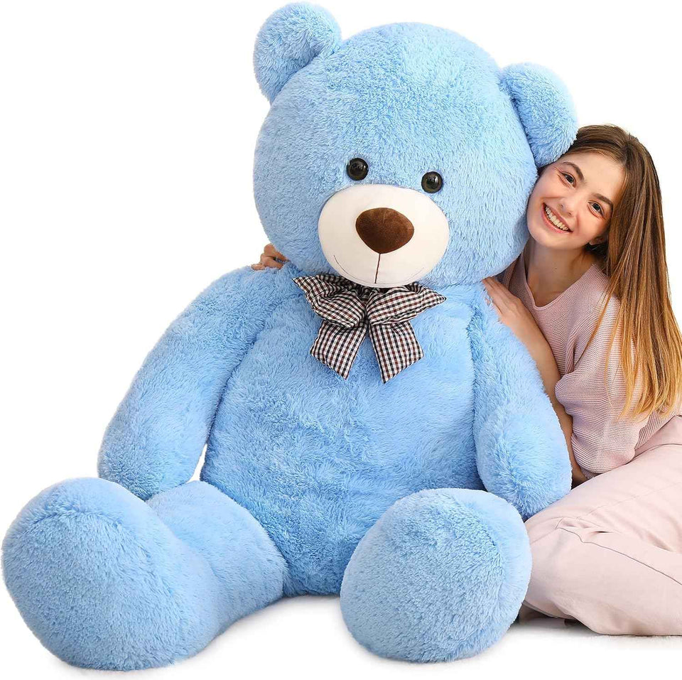 MaoGoLan Giant Teddy Bear 4 Feet,Adorable and Cuddly Big Bear Stuffed Animal 47", Classic Teddy Bear Plush Gift Decoration for Baby Shower,Party,Birthday,Valentines Day,Tan