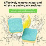 Lemon Scent Dishwasher Cleaner and Deodorizer Tablets, 24 Pack - Removes Limescale & Odor, Safe for All Dishwashers