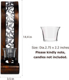 Wall Sconce 14.4 x 3.5 Inch, with Tea Light Candle Holder Antique Bronze Style Metal Wall Art Decorations for Living Room, Bathroom, Dining Room and Office, Set of 2