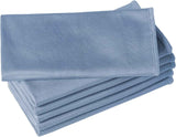 6 Pack Microfiber Glass Cleaning Cloth, 16 Inch X 16 Inch, Lint Free Quickly Clean Window, Glasses, Windshields, Mirrors, and Stainless Steel, Blue