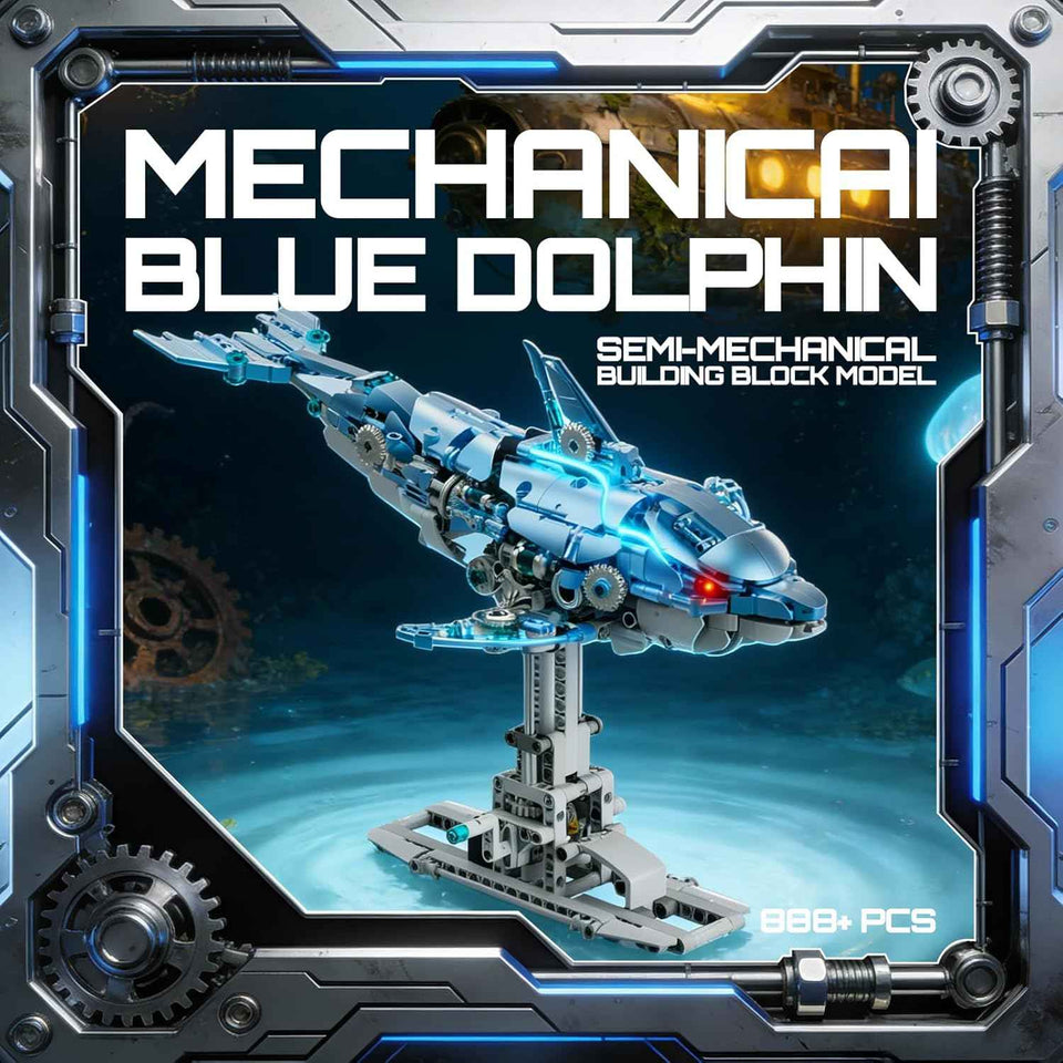 myth-qholve-mechanical-blue-dolphin-building-blocks-hand-operated-motion-gear-design