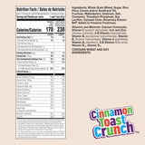 cinnamon toast crunch family size 18.8 oz crispy cinnamon cereal whole grain breakfast cereal