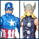6-inch marvel titan hero series action figure multipack with spider-man, captain america, iron man, thor, captain marvel, and black panther
