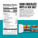keto-friendly kind zero dark chocolate nuts and sea salt bars, gluten-free, 5g protein, 5 count