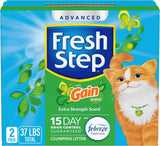 Fresh Step Advanced Clumping Litter with Febreze and Gain Scent, 37 lbs, 2 x 18.5 lb Box, Odor Control
