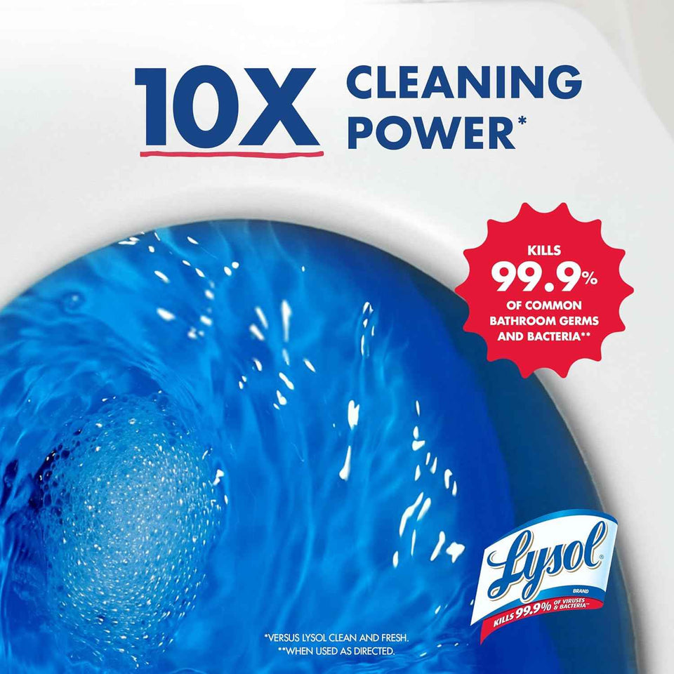 Lysol max strength toilet bowl cleaner 24 oz 4-pack, 99.9% bacteria and virus disinfectant, Atlantic fresh scent