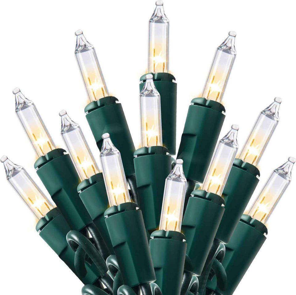 Joiedomi 100-count mini warm white fairy lights, 19.4 FT green wire string lights for patio, dorm, classroom, bedroom, holiday, party, garland, birthday, festival decoration