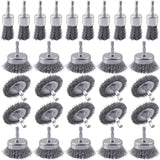 Rocaris 6 Pack Carbon Steel Wire Wheel and Pen Brush Set with 1/4-Inch Hex Shank for Rust Removal, Corrosion and Scrub Surfaces