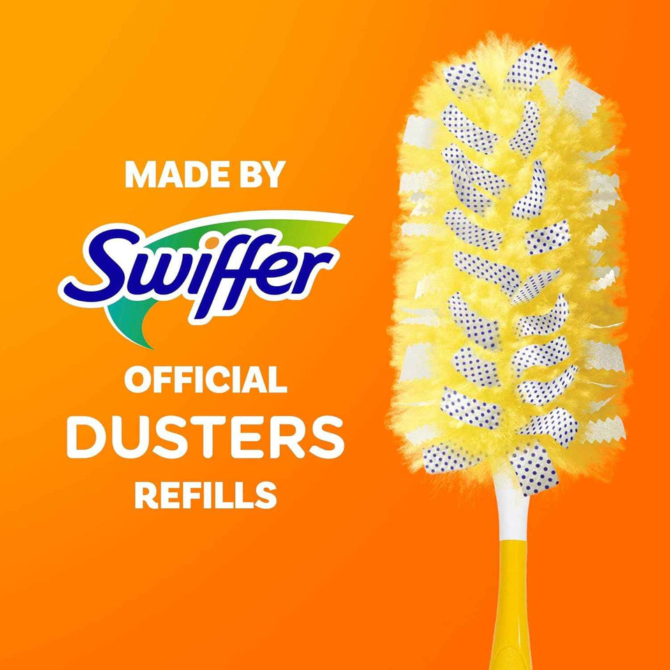 Swiffer Heavy Duty Feather & Microfiber Duster Refill, 11ct, Unscented, Heavy Duty Alternative for Dusting Furniture and Blinds