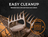 Bear Paws Meat Claws - The Original Meat Shredder Claws for Pulled Pork, USA Made - Easily Lift, Shred, Pull and Serve Pork, Chicken, Brisket and Turkey - Gift for Dad on Father's Day! (Gray)