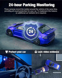Dash Camera for Cars,4K Full UHD Car Camera Front Rear with 32GB Card,Built-in Super Night Vision,2.0'' IPS Screen,170°Wide Angle,WDR, 24H Parking Mode, Loop Recording.