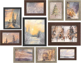 SONGMICS Picture Frames, Collage Picture Frames Set of 10, Two 8x10, Four 5x7, Four 4x6, Photo Frame for Wall Gallery Decor, Table Display, Christmas Gift, Rustic Brown URPF010X01