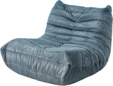 Bean Bag Chairs for Adults Giant Bean Bag Chair Memory Foam BeanBag Chair Bean Bag Sofa with Filler Faux Fur Fireside Beanbags Lazy Sofa for Living Room Bedroom Office (Bluegrey Plush, Single)