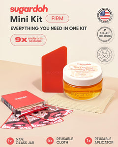 Sugardoh Sugar Waxing Kit for Women As Seen On Shark Tank (Mini Kit Firm) Face, Arms, & Legs, Sugar Wax Hair Removal- Sugaring Tiktok Viral Products- Bikini Wax Kit for Women - Sugaring Kit