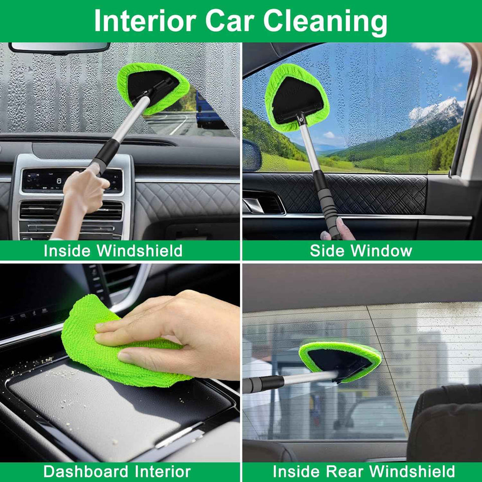 xin dell windshield cleaner tool extendable handle microfiber pads for car home window cleaning