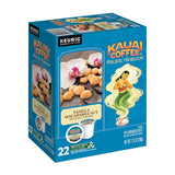 kauai coffee k-cup pods, arabica coffee, 10% hawaiian, medium roast, vanilla beans with toasted macadamia nuts, 22 count