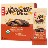 clif chocolate peanut butter energy snack bar, 1.76 oz, non-gmo, usda organic, 5 pack
