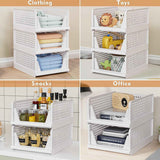 Multifunctional Stackable Closet Storage Baskets, 5 Pack, Waterproof, Foldable & Space-Saving