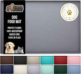 gorilla grip 18.5x11.5 gray 100% waterproof silicone pet feeding mat for dogs and cats