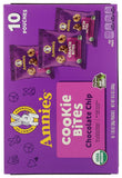 Annie's organic chocolate chip cookie bites, 10 pouches, 10.5 oz, no artificial flavors, non-GMO, certified USDA Organic