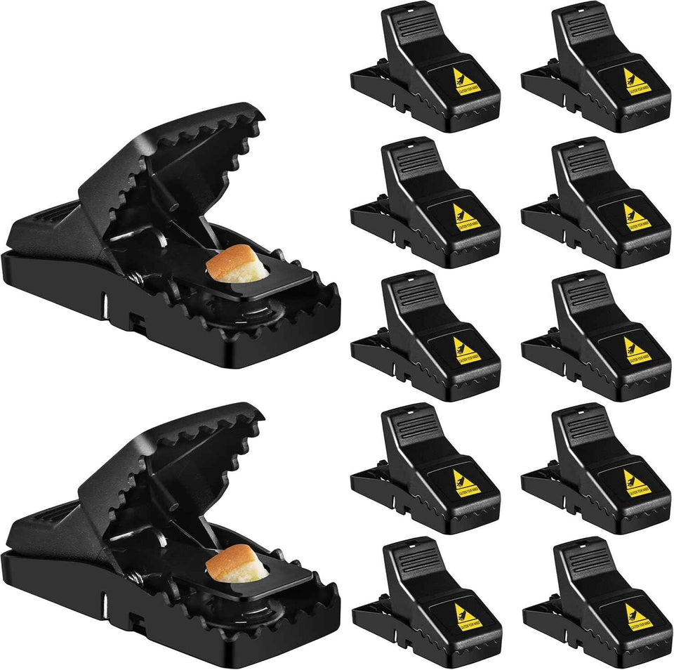 Feeke Mouse Traps, Mice Traps for House, Small Mice Trap Indoor Quick Effective Sanitary Safe Mousetrap Catcher for Family and Pet - 6 Pack, (M01-6Pack)