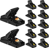 Feeke Mouse Traps, Mice Traps for House, Small Mice Trap Indoor Quick Effective Sanitary Safe Mousetrap Catcher for Family and Pet - 6 Pack, (M01-6Pack)