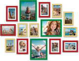 Vittanly 15 Pack Picture Frames Collage Wall Decor for Mounting or Tabletop Display, Gallery Frame Set for Family, Multi Sizes Including 3pcs 8x10, 6pcs 5x7, 6pcs 4x6, Black