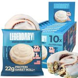 Legendary Foods Gluten-Free, Low Carb Cinnamon Roll Protein Bars, 22g Protein, 10-Pack