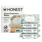 Honest Company Hypoallergenic Baby Wipes for Sensitive Skin, Fragrance-Free, 576 Count (6 Packs of 96)