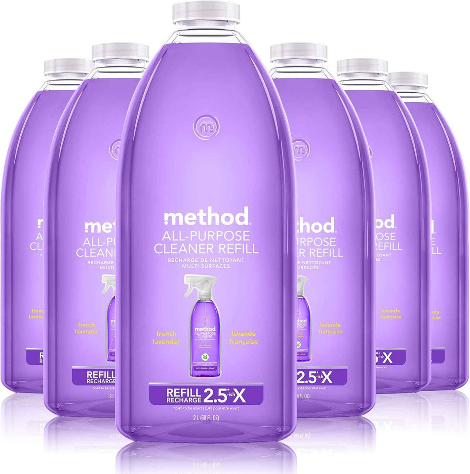 Method All-Purpose Cleaner Spray, French Lavender, Perfect for Most Counters, Tiles and More, 28 Fl Oz, (Pack of 4)