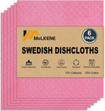 Swedish Dish Cloths - 10 Pack Reusable Kitchen Dishcloths - Ultra Absorbent Dish Towels for Washing Dishes - Cellulose Sponge Cloth Cleaning Rag - Assorted
