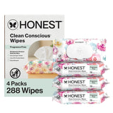 Honest Company Hypoallergenic Baby Wipes for Sensitive Skin, Fragrance-Free, 576 Count (6 Packs of 96)