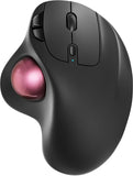Nulea M501 wireless trackball mouse, rechargeable ergonomic, easy thumb control, precise tracking, 3 device connection, PC, laptop, Mac, Windows compatible