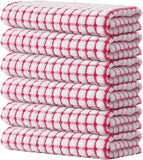 Kitinjoy Cotton 8 Pack Terry Kitchen Dish Cloths, 12 x 12 Inches Super Soft and Absorbent Dish Rags, Quick Drying Dish Towels for Washing Dishes, Mixed Color