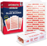 Catchmaster Sticky Insect & Mouse Traps 60-Count, 5.3"x8" Glue Boards for Mice & Insects, Ultra Sticky Rat & MouseTraps Indoor for Home Use in Garages, Basements & Attics, Pest Control for Home