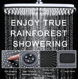 High Pressure Rain Shower Head: Upgrade Shower Heads with Handheld Spray Combo with Fixed Showerhead and 10 Sprays Handheld Shower Head, Detachable Shower head Built-in Magnetic Docking and Power Jets