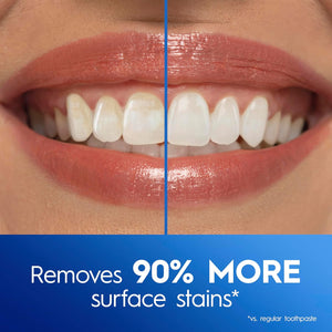 Crest 3D White Advanced Luminous Mint Teeth Whitening Toothpaste, Crest Toothpaste, 3.7 oz Pack of 4 - Helps Remove Surface Stains, Whitens Teeth, Strengthens Tooth Enamel, Protects Against Cavities