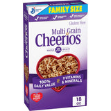 General Mills Multi Grain Cheerios Heart Healthy Breakfast Cereal Gluten Free 18 oz Family Size