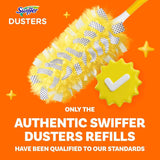 Swiffer Dusters Refill for Cleaning, Feather & Microfiber Duster Disposable Alternative, For Dusting Furniture, Blinds, Ceiling Fans, Walls, Helps Remove Allergens, Heavy Duty, Unscented, 11ct