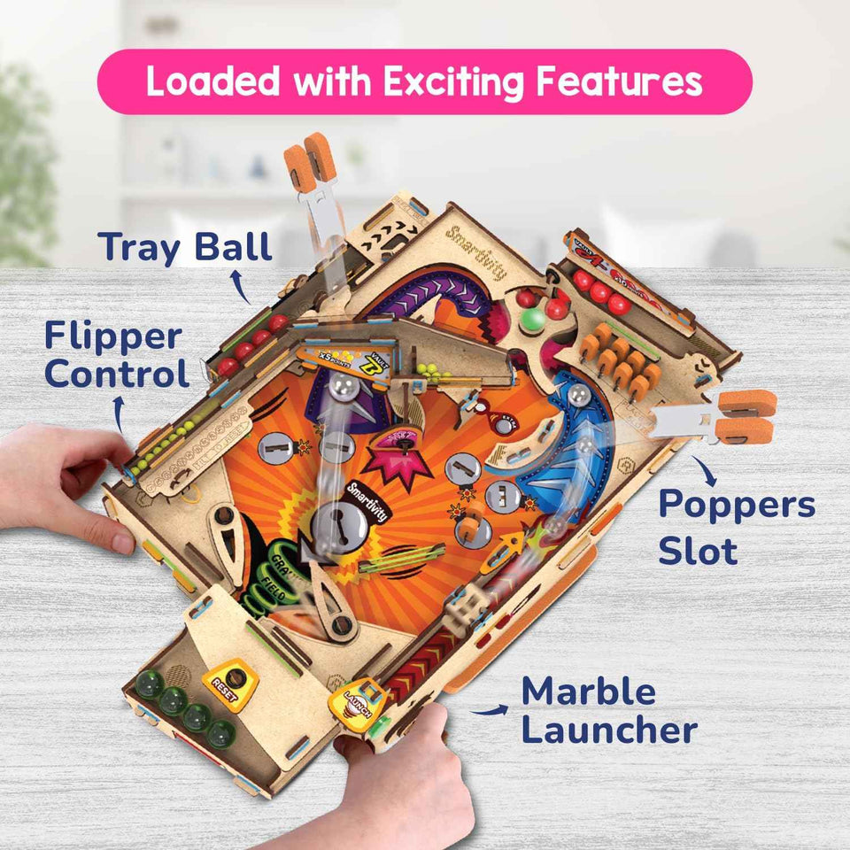 smartivity diy pinball machine for kids 8-14 years old, global award winning arcade game, stem toy for boys & girls