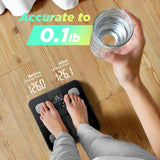 RunStar Smart Scale for Body Weight and Fat Percentage, High Accuracy 400lb Capacity Digital Bathroom Scale with Large Display