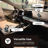 Vacuum Magnetic Phone Holder for Car, 360 Rotating Adjustable Magnetic Phone Holders for Your Car, Foldable Car Mount for iPhone, (Black)