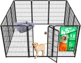 FXW Homeplus Unleashed Indoor Dog Playpen - Stress-Free and Safe Play, Heavy Duty 24 Inch 6 Panels Dog Pen for Puppy and Small Dogs, Black│Patented
