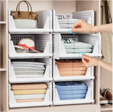 Multifunctional Stackable Closet Storage Baskets, 5 Pack, Waterproof, Foldable & Space-Saving