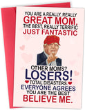 Mothers Day Card Funny Gifts for Mom, Wife from Daughter, Son, Kids, Husband on Mothers Day - Heartfelt Message to Mother, Perfect for Birthday, Mothers Day Gifts, Humorous Mom Greeting Cards, Premium Quality