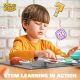 Science kits for kids, electronics exploration, 35 circuit parts, STEM educational toy gifts for ages 3-12